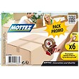 MOTTEZ - Lot de 6 rouleaux adhésif Havane - 48 mm x 100 m - Colle acrylique - vignette