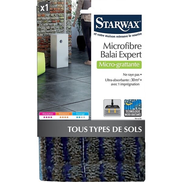 STARWAX - Microfibre balai expert micro-grattante - large