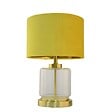 C-CREATION - Lampe à poser - Velours jaune - 45cm - vignette