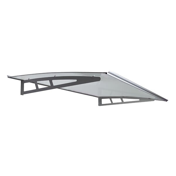 KELI - Marquise Aluminium Polycarbonate gris 100x120cm - large