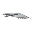 KELI - Marquise Aluminium Polycarbonate gris 100x120cm - vignette