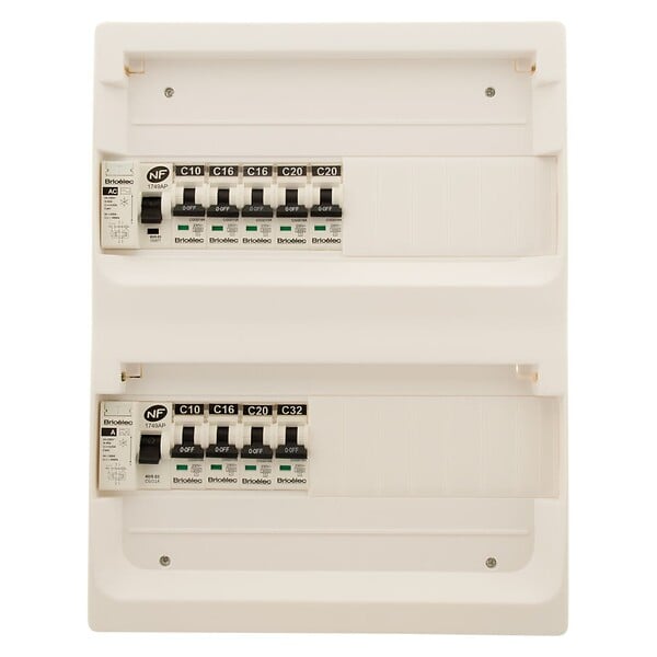 BRICELEC - Coffret électrique 2 rangées 26 modules pré-équipé - large