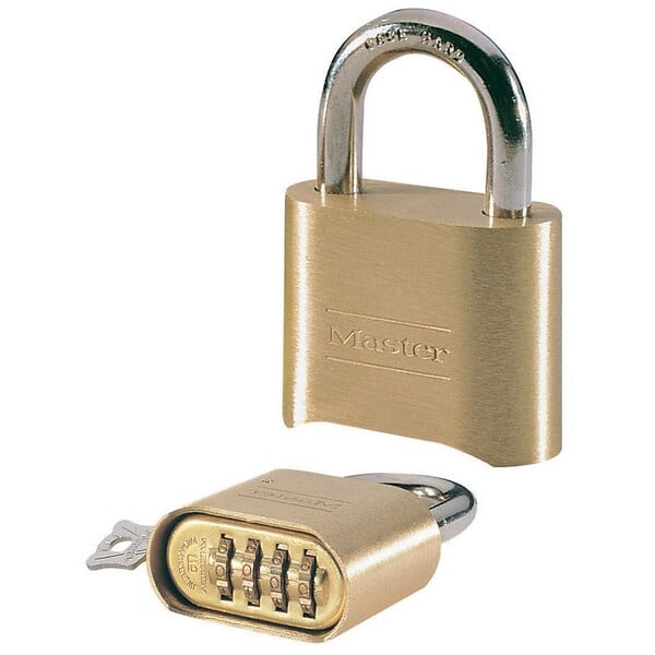 MASTER LOCK - Cadenas à combinaison en Zinc et finition laiton 175EURD - large