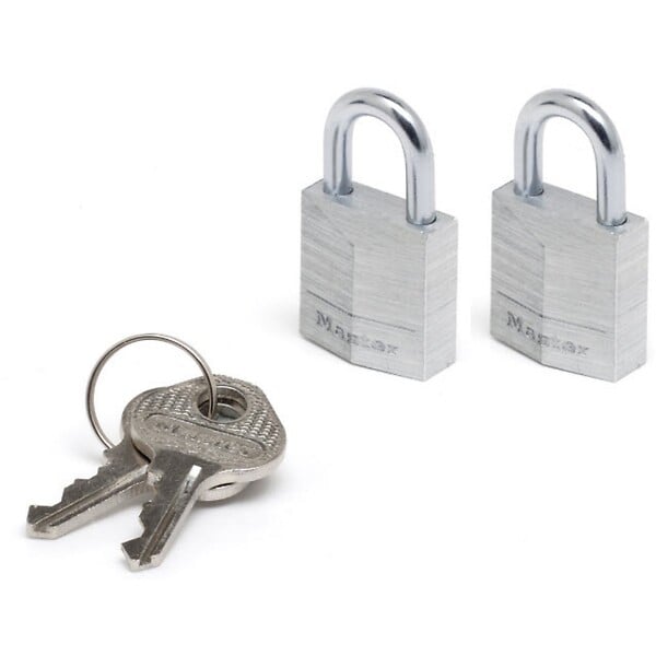 MASTER LOCK - Lot de 2 cadenas aluminium 20mm - large