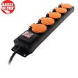 ZENITECH - Bloc prises étanche 5x 16A IP44 + interrupteur - Noir - vignette