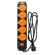 ZENITECH - Bloc prises étanche 5x 16A IP44 + interrupteur - Noir - vignette