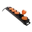 ZENITECH - Bloc prises étanche 5x 16A IP44 + interrupteur - Noir - vignette