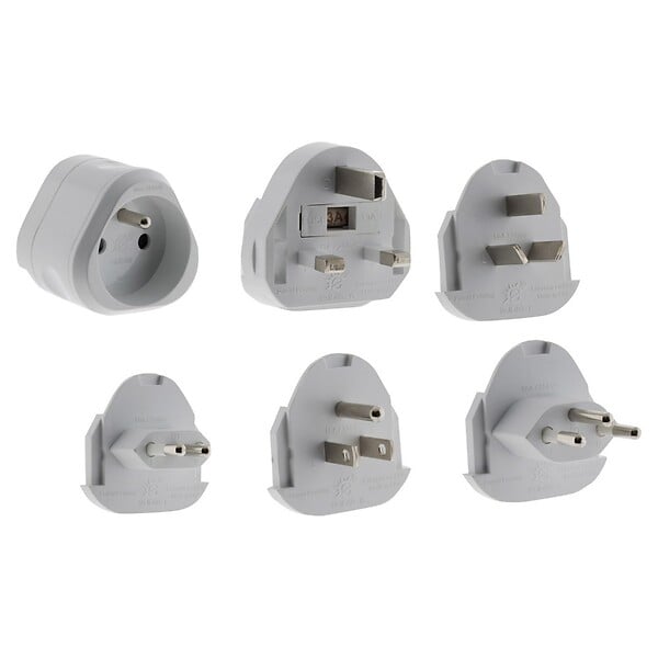 ZENITECH - Adaptateur de voyage - Plastique - Lot de 6 - 3680W - large