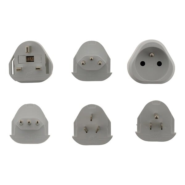 ZENITECH - Adaptateur de voyage - Plastique - Lot de 6 - 3680W - large