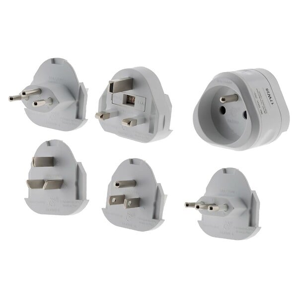 ZENITECH - Adaptateur de voyage - Plastique - Lot de 6 - 3680W - large
