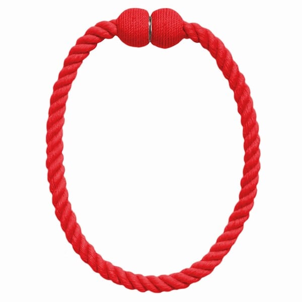VCREATIONS - Attache-rideau magnétique corde coton Rouge - large
