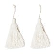 VCREATIONS - Glands de clé décoratifs en coton - Ecru - Lot de 2 - vignette
