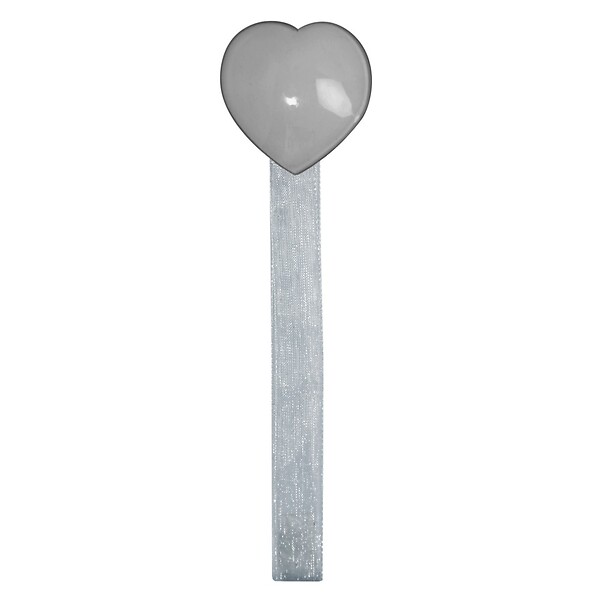 VCREATIONS - Aimant coeur resine gris - large
