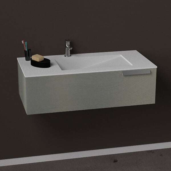 CONCILIO - Meuble INFINI 90cm 1T BLANC - large