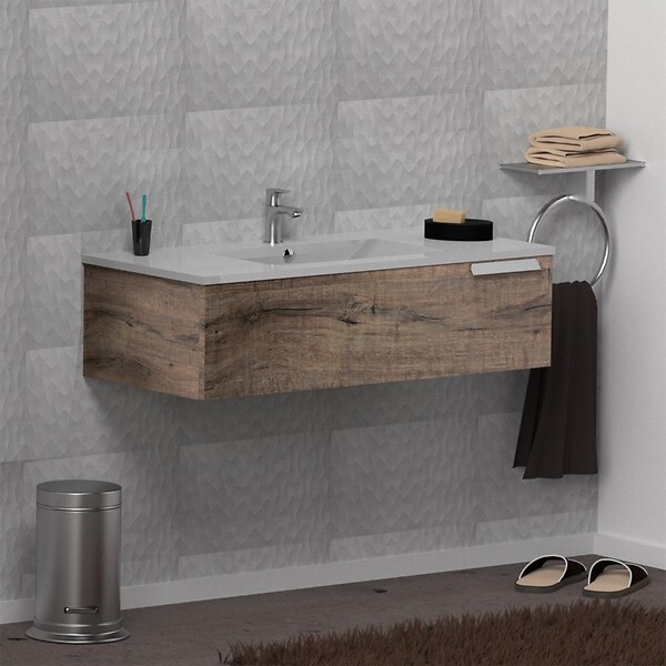CONCILIO - Meuble vasque Infini - Pitaya - H.78.2xL.100xP.46cm - large