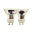 XANLITE - Lot de 2 ampoules SMD LED spot, culot GU10, puissance 5W, équivalent 50W, flux 345 lm, lumière blanc chaud 2700 K, angle 36°, usage intérieur - vignette