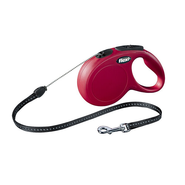 FLEXI - Laisse à enrouleur cordon New Classic Small Noir 5m - large