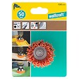 WOLFCRAFT - Brosse en coupelle nylon rouge - Queue hexagonale 6,35mm - vignette
