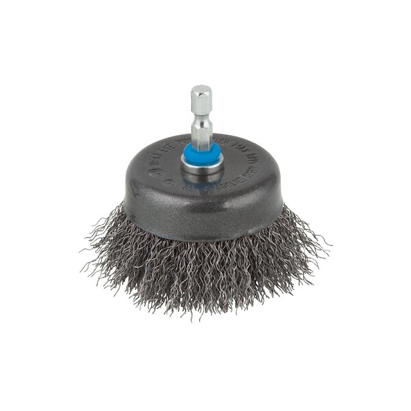 WOLFCRAFT - 1 Brosse mét.souc. HEX D75mm - large