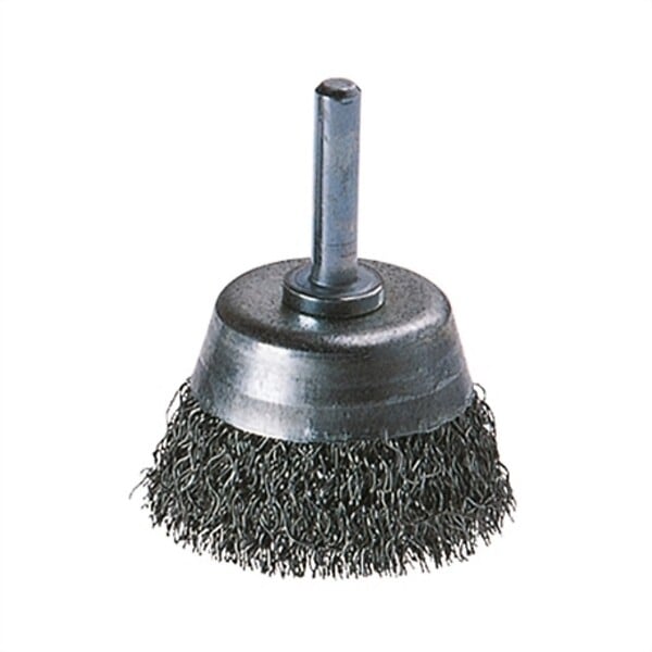 WOLFCRAFT - Brosse métallique en coupelle - Acier - D80 - large