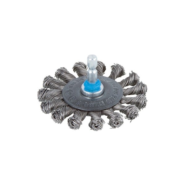 WOLFCRAFT - Brosse métallique circulaire torsadée - Acier - D75x15mm - large