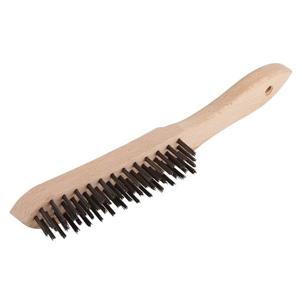 WOLFCRAFT - Brosse à main acier - 4 rangées - L280mm - large