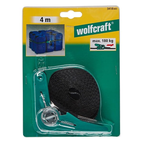 WOLFCRAFT - 1 Sangle à cliquet 4m 180kg - large