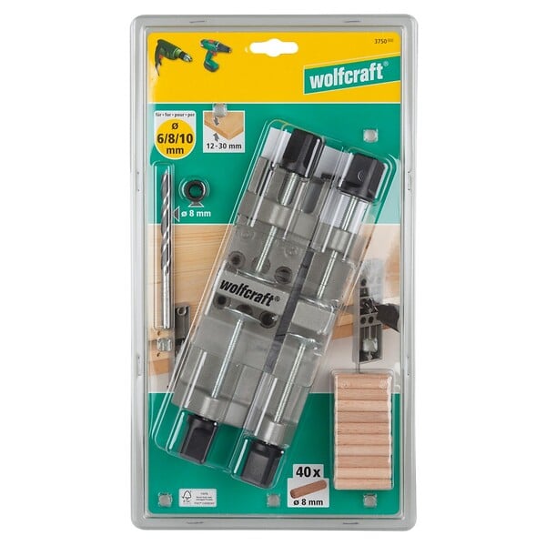 WOLFCRAFT - Kit perçage assemblage Diam.6-8-10 mm - large