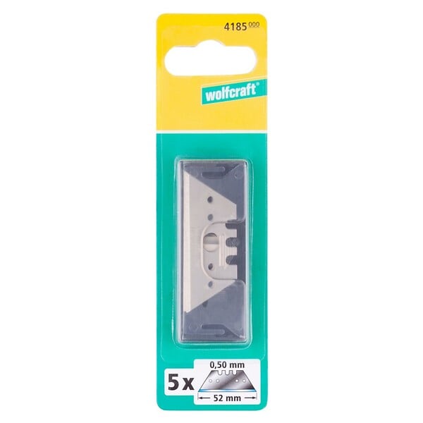 WOLFCRAFT - Lames de rechange trapèze - Acier HCS - 0,50mm - large