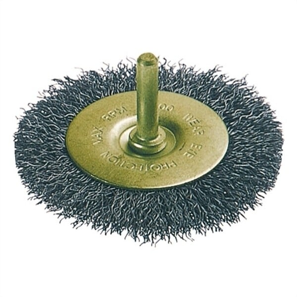 WOLFCRAFT - Brosse circulaire acier - queue ronde 6mm - D75mm - large