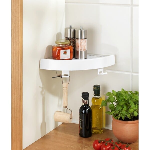 WENKO - Étagère d'angle ABS ALLSTAR Blanc 5 kg - large