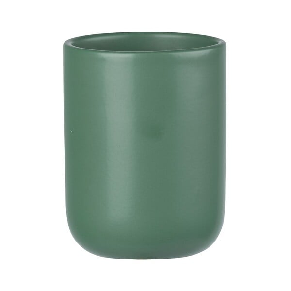 WENKO - Gobelet à dents céramique Olinda - Vert - 250 ml - large