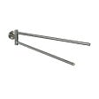 WENKO - Porte-serviettes mural acier inoxydable Bosio Argent 2 bras - vignette