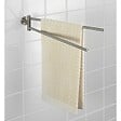 WENKO - Porte-serviettes mural acier inoxydable Bosio Argent 2 bras - vignette