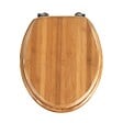 WENKO - Abattant WC bambou foncé - Bois massif - vignette