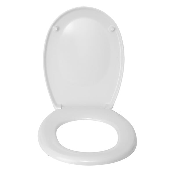 WENKO - Abattant WC Thermodur Bergamo - Blanc - Fixation réglable - large