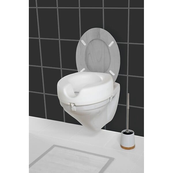WENKO - Rehausse WC - Plastique - Secura - Blanc - 12cm - large