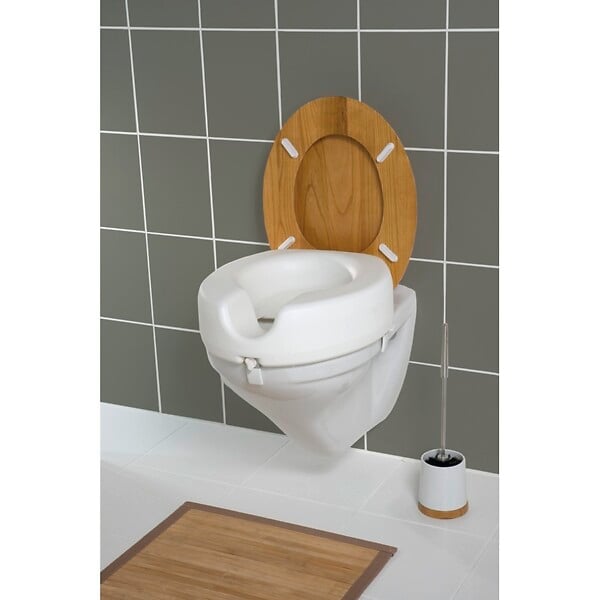 WENKO - Rehausse WC - Plastique - Secura - Blanc - 12cm - large