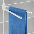 WENKO - Porte-serviettes acier Basic Blanc 2 bras - vignette