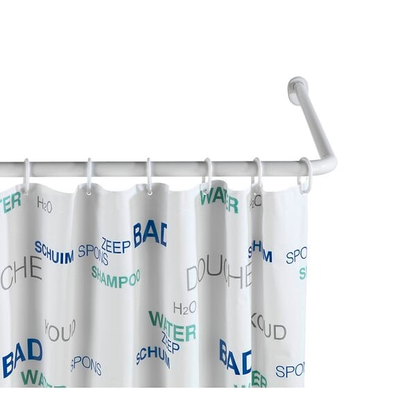 WENKO - Barre d'angle de douche universelle - Blanc - 25 mm - large
