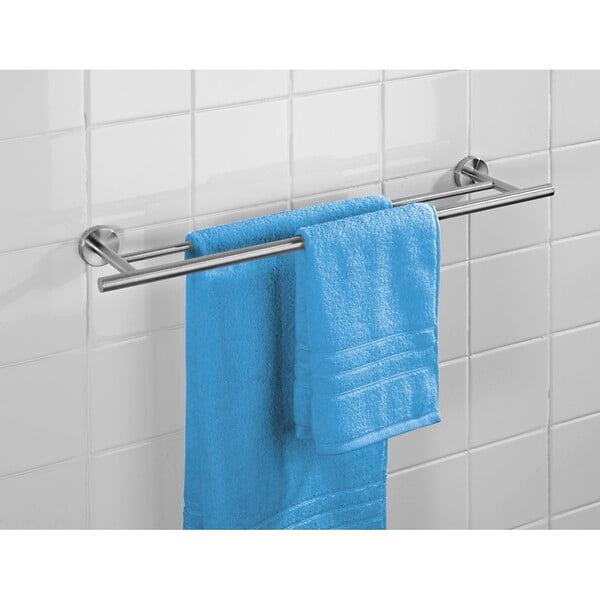 WENKO - Barre porte-serviettes Duo Bosio - Chrome mat - 60x5.5x14cm - large