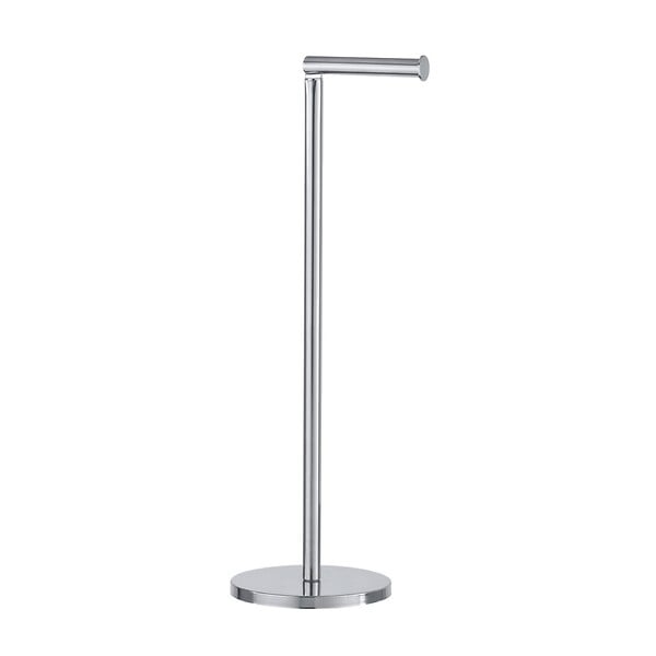 WENKO - Porte-papier WC sur pied - Acier inox chromé - 4 rouleaux - large