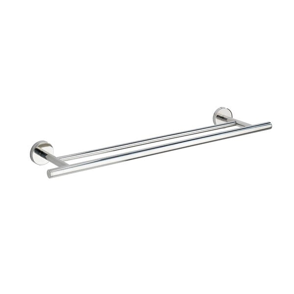 WENKO - Porte-serviettes mural Duo Bosio Shine inox - 60x5.5x14cm - large