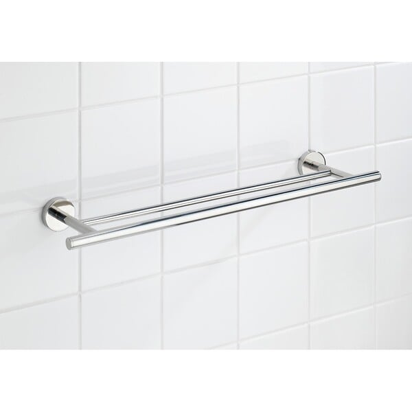 WENKO - Porte-serviettes mural Duo Bosio Shine inox - 60x5.5x14cm - large