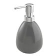 WENKO - Distributeur de savon en céramique - Polaris - Gris - 390 ml - vignette