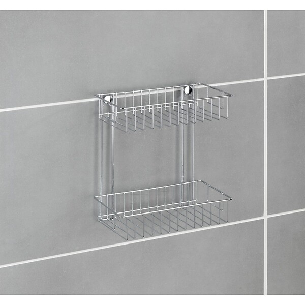 WENKO - Etagère 2 niveaux droite Classic chromée - large