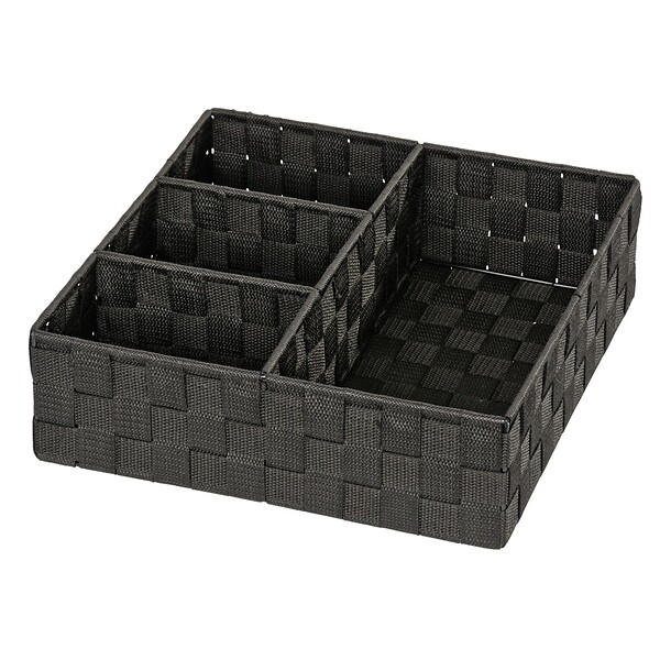 Boîte De Rangement Nero WENKO 1,6L - Métal Verni Noir Hermétique Avec Étiquette - Design Rétro