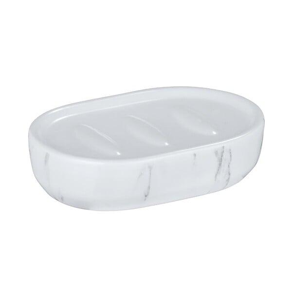 WENKO - Porte-savon Adrada - Céramique - Blanc Gris - large