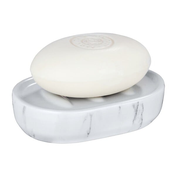 WENKO - Porte-savon Adrada - Céramique - Blanc Gris - large