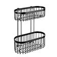 WENKO - Étagère murale acier inoxydable Classic Plus Noir 2 niveaux - vignette